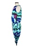 Veronica M. 100% Spandex Graphic Blue Cocktail Dress Size M - photo 5