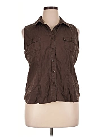 SONOMA life + style Sleeveless Button-Down Shirt (view 1)