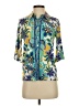 Johnny Was Print Blue 3/4 Sleeve Blouse Size XS - photo 1