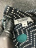 Tucker Chevron-herringbone Teal Long Sleeve Silk Top Size M - photo 7