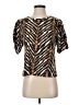 Calvin Klein Animal Print Gold Short Sleeve Blouse Size P (estimated, petite) - photo 1