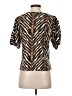 Calvin Klein Animal Print Gold Short Sleeve Blouse Size P (estimated, petite) - photo 2