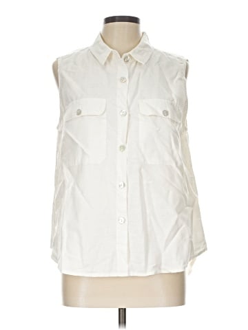 Dylan Sleeveless Button-Down Shirt (view 1)