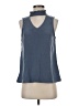Papaya 100% Polyester Blue Sleeveless Top Size S - photo 1