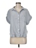 Millibon Checkered-gingham Gray Short Sleeve Button-Down Shirt Size M - photo 1