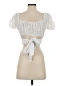 Lyaner White Short Sleeve Top Size S - photo 2