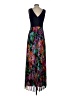 Xscape Floral Blue Black Cocktail Dress Size 4 - photo 2