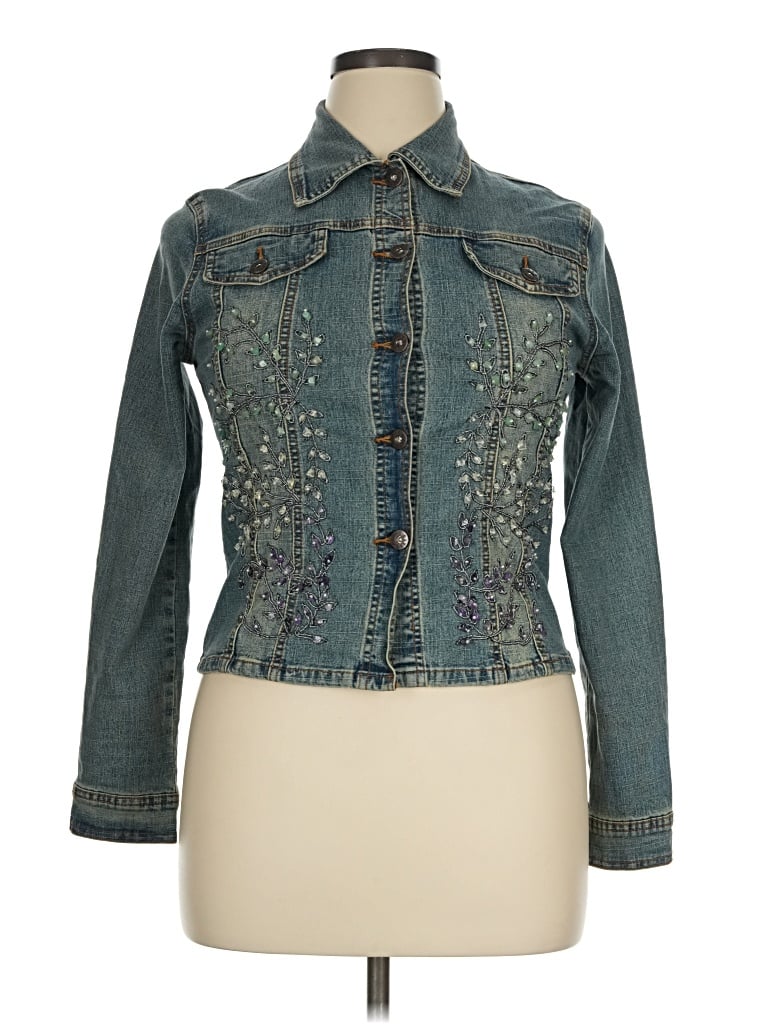 Click to view more detailed imagery on our partner's website Pre-owned Assorted Brands Denim Jacket In Teal