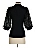 Gracia Black 3/4 Sleeve Top Size S - photo 2