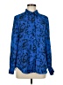 Unbranded 100% Polyester Paisley Blue Long Sleeve Blouse Size M - photo 1