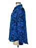 Unbranded 100% Polyester Paisley Blue Long Sleeve Blouse Size M - photo 5
