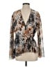 Komarov 100% Polyester Brown Long Sleeve Blouse Size Sm (1) - photo 1
