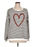 Suzanne Betro Hearts White Pullover Sweater Size 1X - photo 1