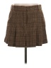 MNG Plaid Brown Casual Skirt Size 4 - photo 1