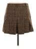 MNG Plaid Brown Casual Skirt Size 4 - photo 2