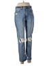 American Eagle Outfitters 100% Polyester Hearts Blue Jeans Size 6 short - photo 1