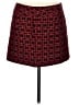 Bebe 100% Virgin Wool Houndstooth Red Wool Skirt Size 8 - photo 1