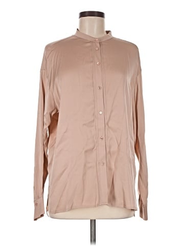 Vince. Long Sleeve Silk Top (view 1)