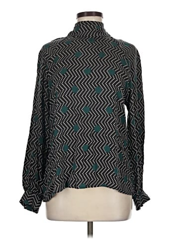 Tucker Long Sleeve Silk Top (view 1)