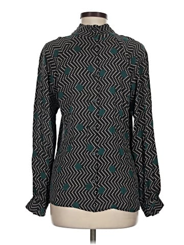 Tucker Long Sleeve Silk Top (view 2)