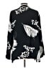 David Dart 100% Rayon Print Black Long Sleeve Blouse Size L - photo 2