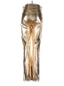 Gap 100% Polyester Metallic Gold Casual Pants Size 30 waist (tall) - photo 2