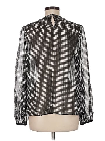 Saloni Long Sleeve Silk Top (view 2)