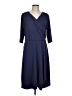 The Paragon Solid Blue Casual Dress Size L - photo 1