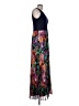 Xscape 100% Polyester Floral Blue Black Cocktail Dress Size 10 - photo 4