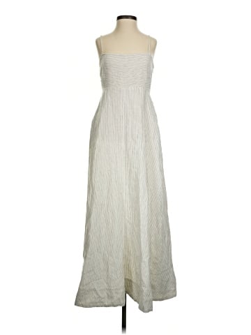 Madewell Striped Empire-Waist Midi Dress in 100% Linen (view 1)