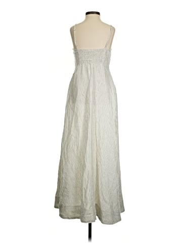 Madewell Striped Empire-Waist Midi Dress in 100% Linen (view 2)