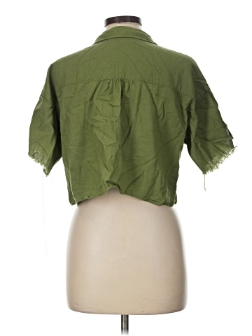 Very J 3/4 Sleeve Button-Down Shirt (view 2)