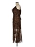 Olivia Grey 100% Polyester Animal Print Brown Cocktail Dress Size M - photo 5