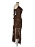Olivia Grey 100% Polyester Animal Print Brown Cocktail Dress Size M - photo 4