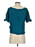 Foreign Exchange 100% Rayon Teal Short Sleeve Blouse Size S - photo 2