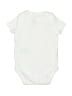 Unbranded 100% Cotton Solid White Ivory Short Sleeve Onesie Size 0-3 mo - photo 2