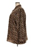 Fashion Bug 100% Polyester Chevron-herringbone Brown Long Sleeve Blouse Size 22 - photo 5