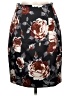 Theory 100% Polyester Print Burgundy Formal Skirt Size 6 - photo 1