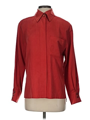 Worth Long Sleeve Silk Top (view 1)