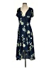 Free People 100% Polyester Floral Blue Cocktail Dress Size S - photo 1