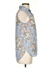 H&M Floral Blue Sleeveless Button-Down Shirt Size 2 - photo 4