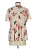 Lucky Brand 100% Polyester Tan Short Sleeve Blouse Size S - photo 2