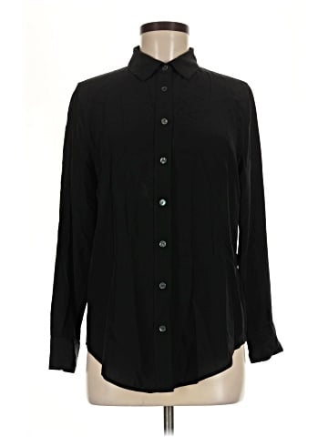 Magaschoni Long Sleeve Silk Top (view 1)
