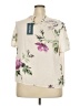 ModCloth 100% Polyester Ivory Short Sleeve Blouse Size 2X - photo 2