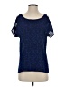 Soprano 100% Polyester Blue Short Sleeve Top Size S - photo 1