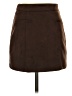 Studio Solid Brown Casual Skirt Size S - photo 1