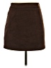 Studio Solid Brown Casual Skirt Size S - photo 2