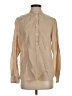 Hartford 100% Linen Tan Long Sleeve Button-Down Shirt Size 4 (0) - photo 1
