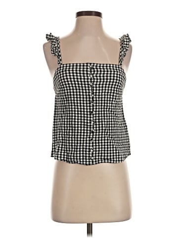 Madewell Ruffle-Strap Cami Top in Gingham Check (view 1)