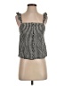 Madewell Black Ruffle-Strap Cami Top in Gingham Check Size 00 - photo 1